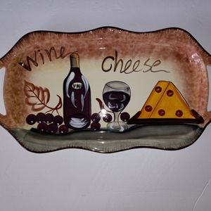 D' Lusso Home collection cheese plate. NiB glass beautiful design
